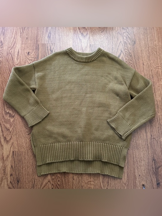 Jenni Kayne Sweaters - Jenni Kayne Olive Green Knit Crewneck Sweater fisherman size small heavy knit